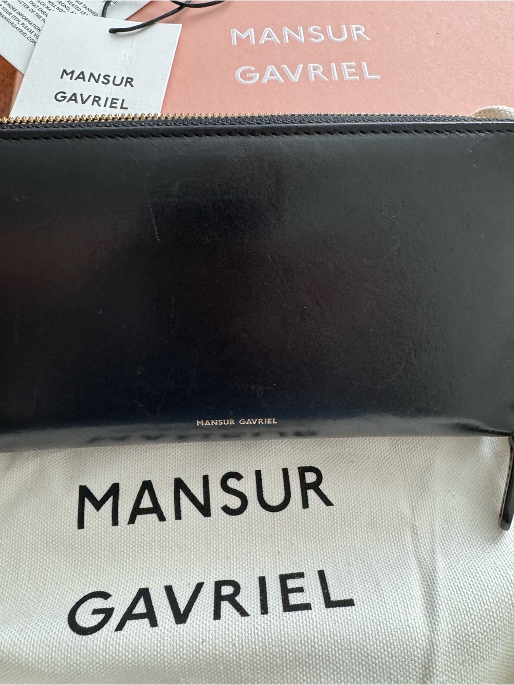 Mansur Gavriel Black Leather Continental Wallet